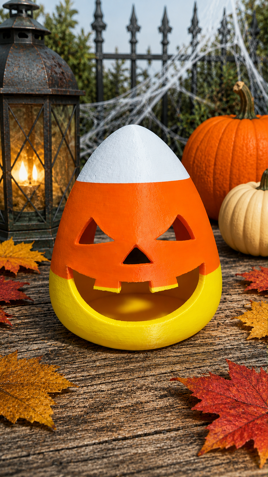 Candy Corn Jack O Lantern LED Tea Light Holder – Choose Character