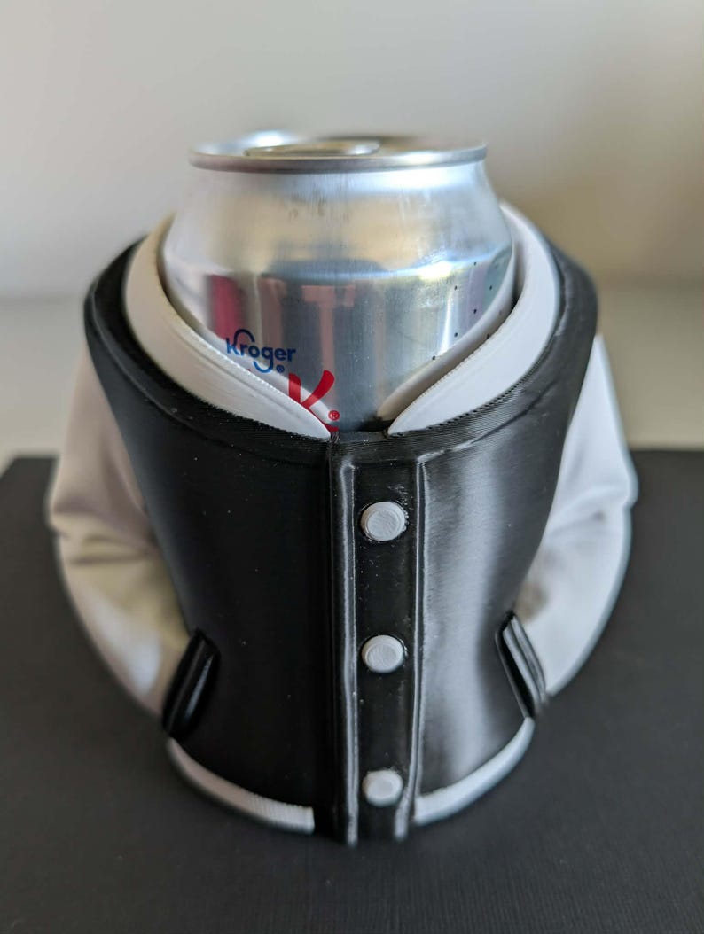 Can Koozie Jacket Holder | 3D Printed Hoodie, Puffer, Robe or Letterman Drink Sleeve by LNH Prints