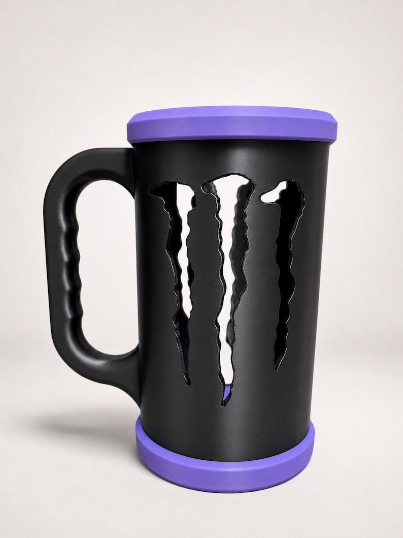 Custom 16oz Can Holder with Handle | 3D Printed Can Sleeve by LNH Prints