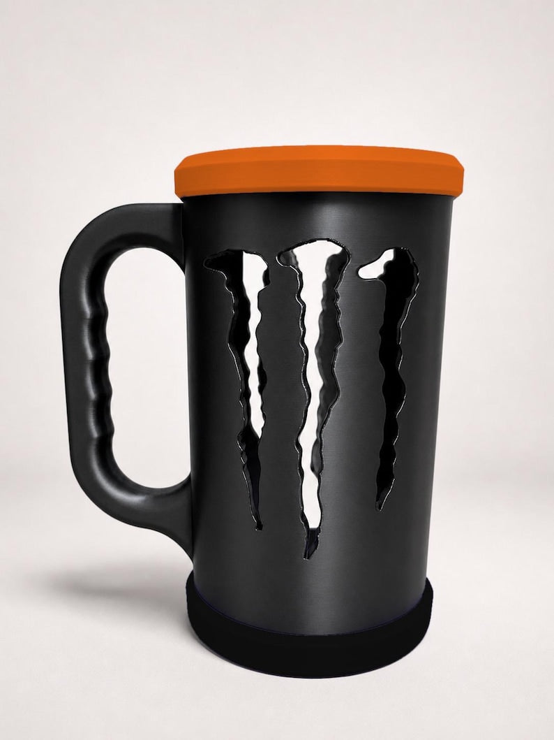 Custom 16oz Can Holder with Handle | 3D Printed Can Sleeve by LNH Prints