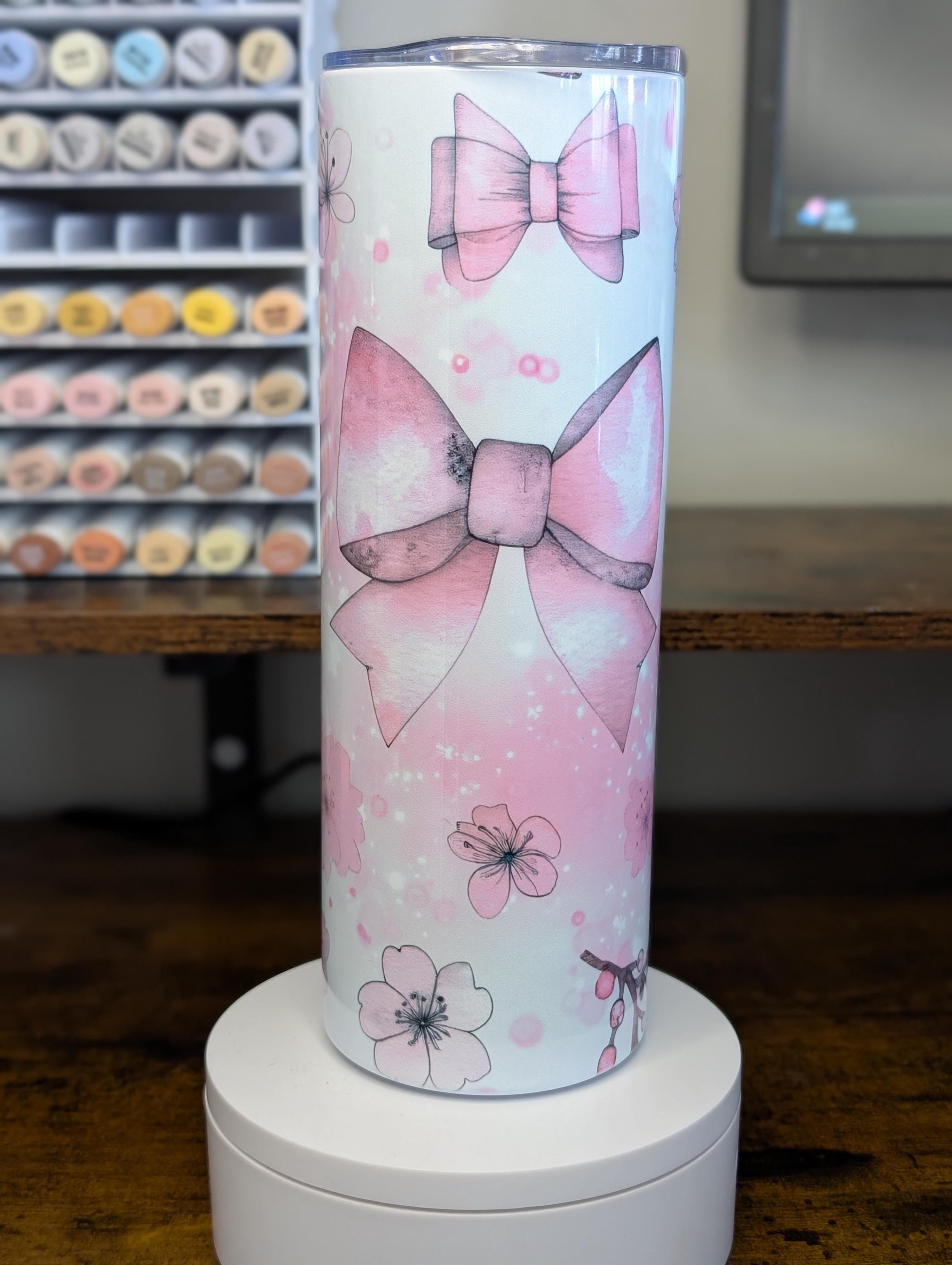 Bows and Cherry Blossom 20oz Tumbler