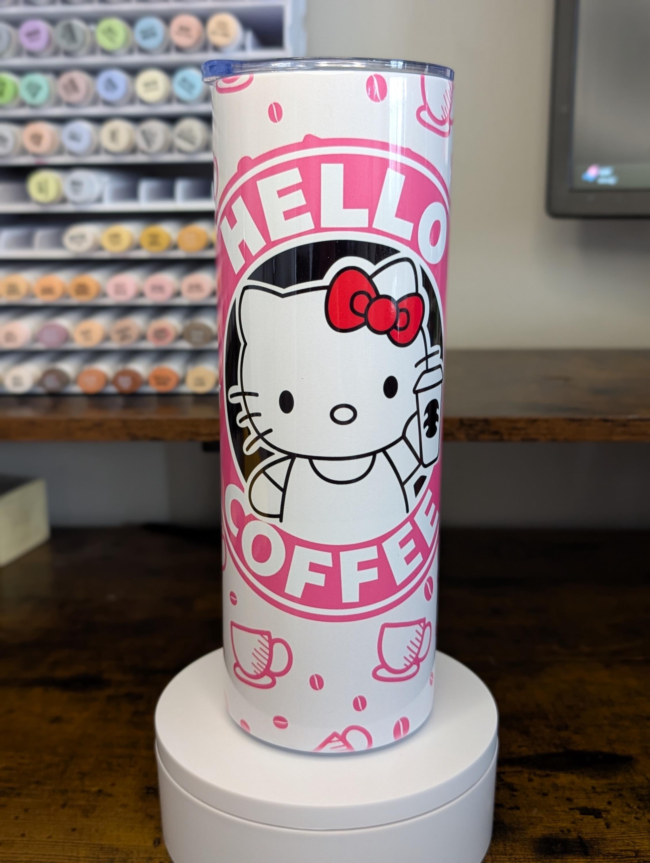 Hello Kitty Inspired Coffee 20oz Tumbler
