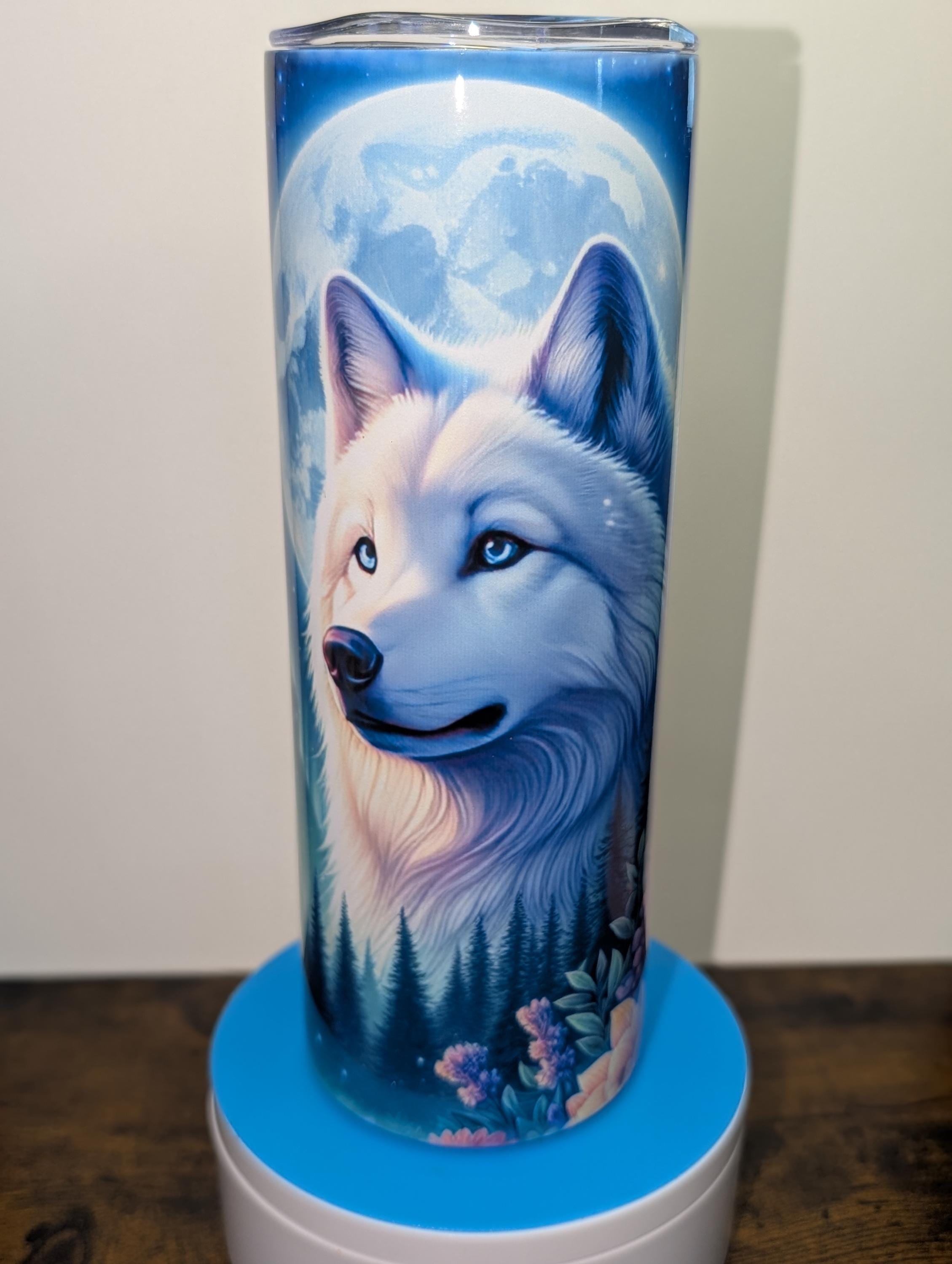 White Wolf Dreamcatcher Tumbler