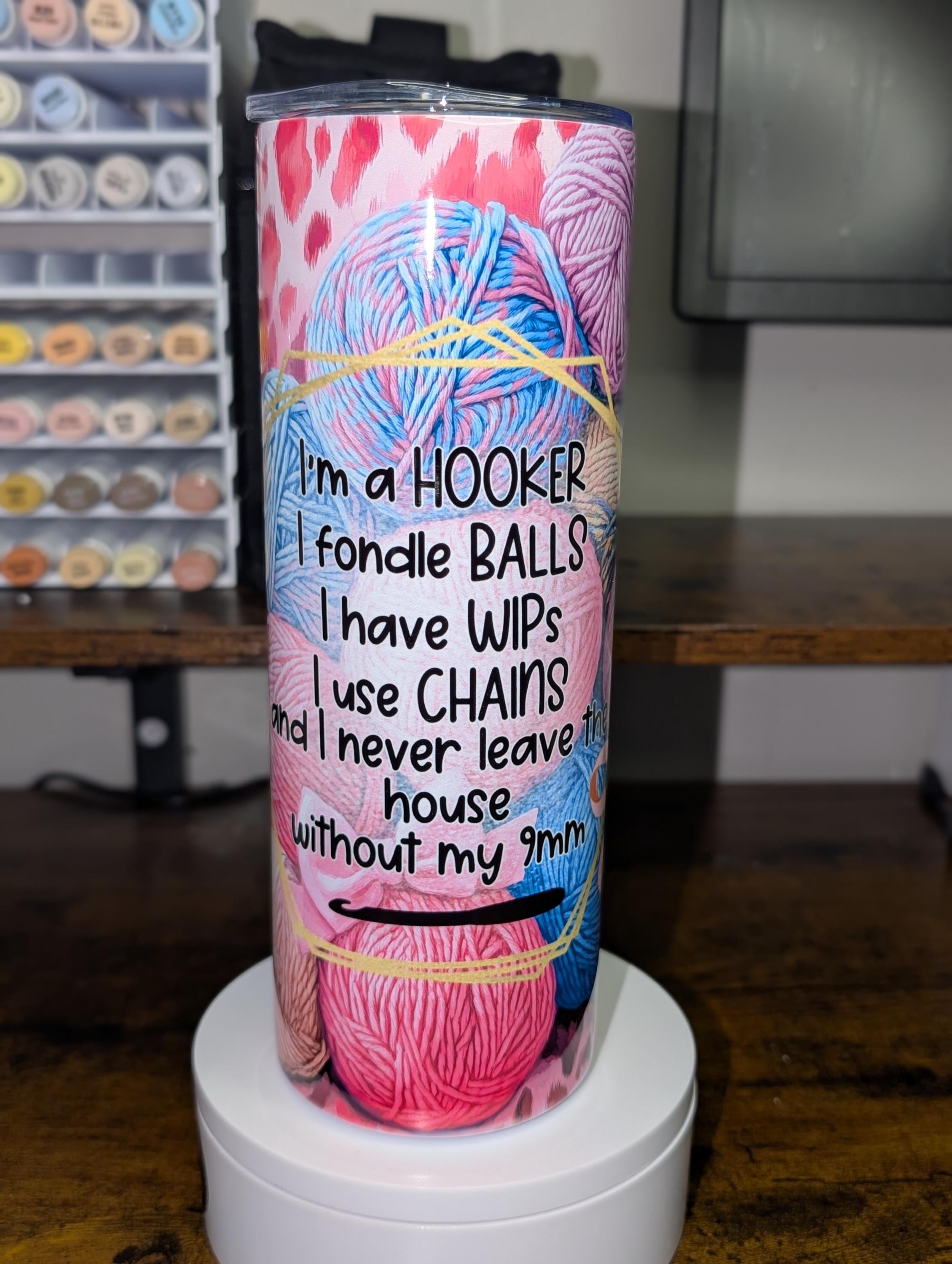 Funny Crochet Tumbler