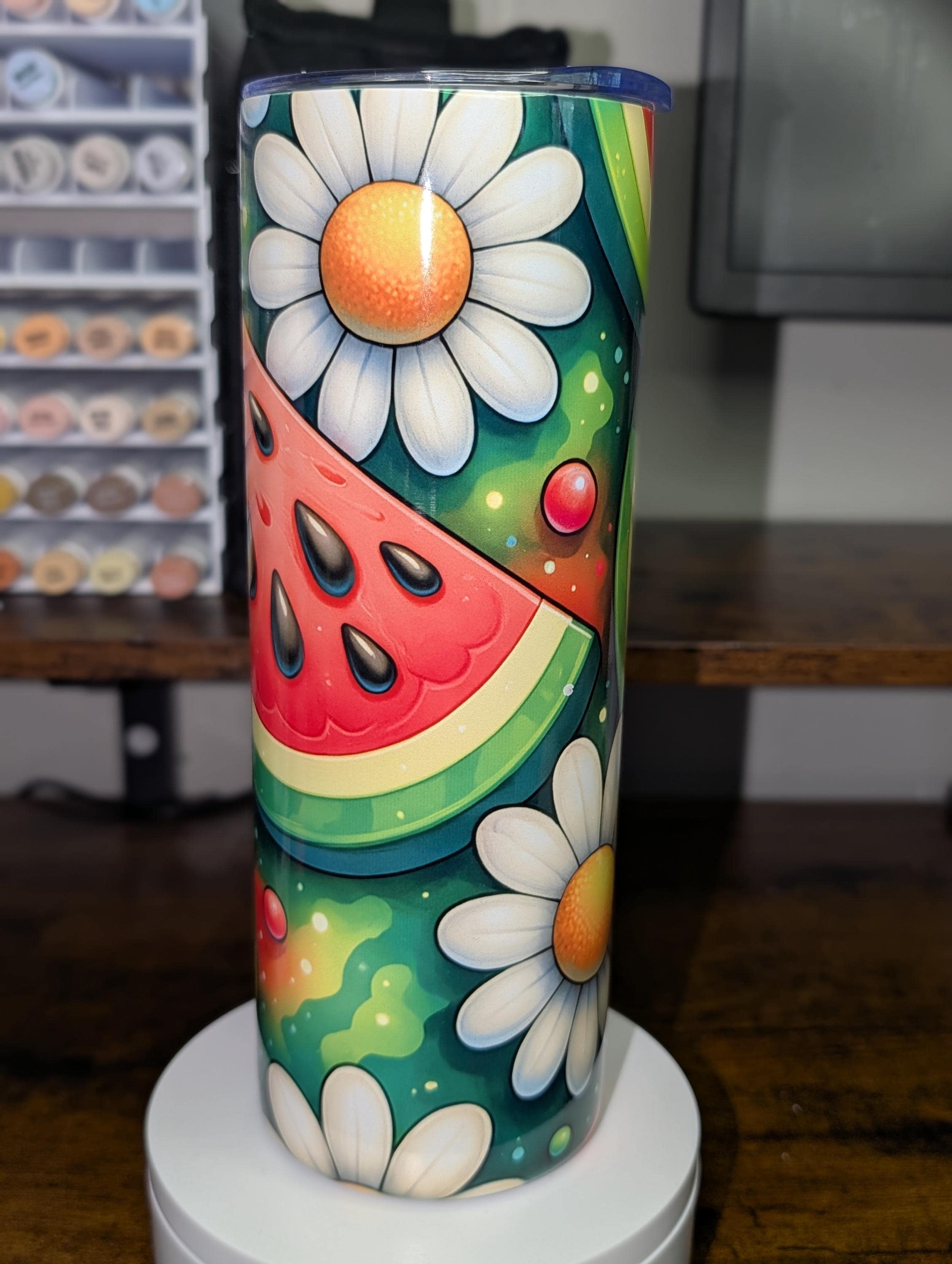 Watermelon Daisy Tumbler