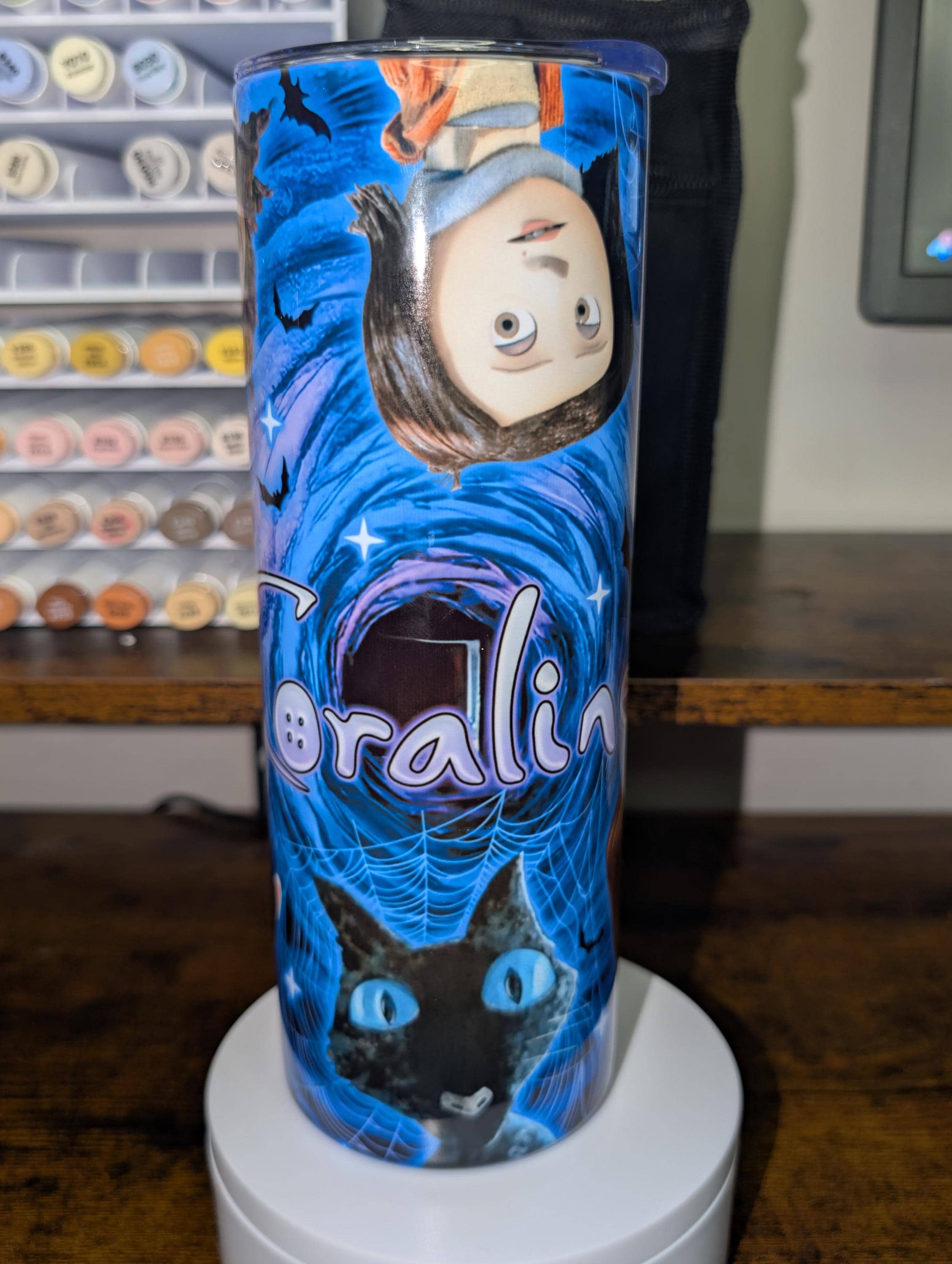 Spooky Button Girl Tumbler